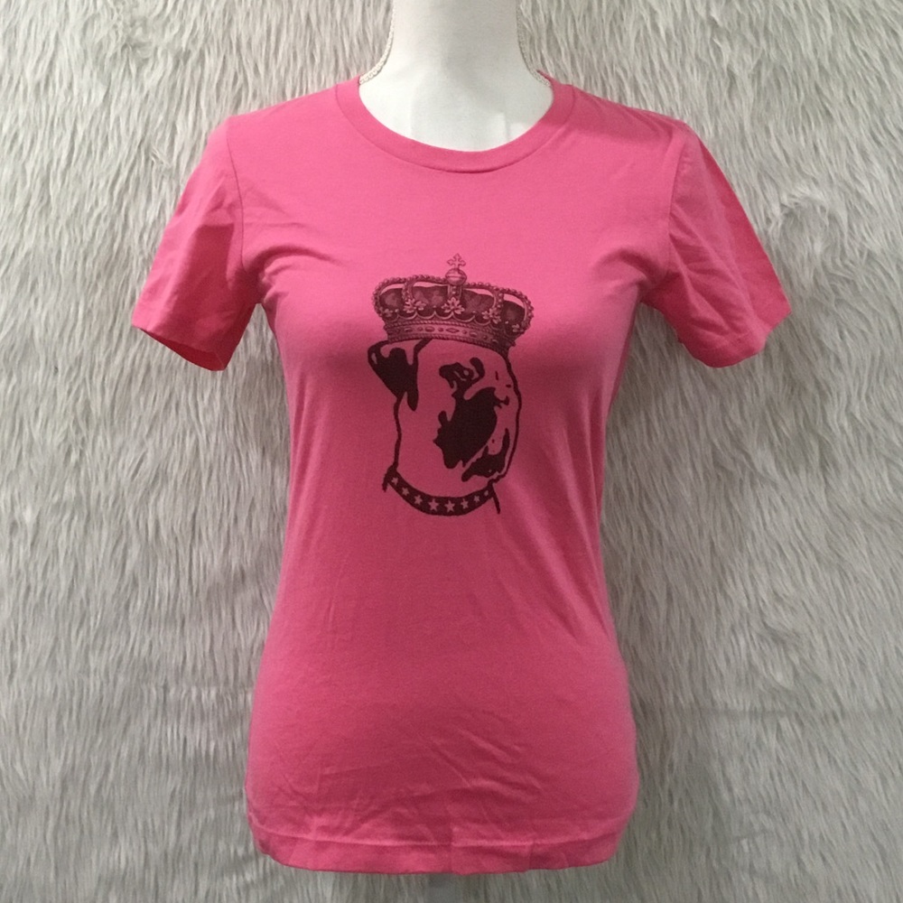 Pink animal lover queen dog t shirt size small